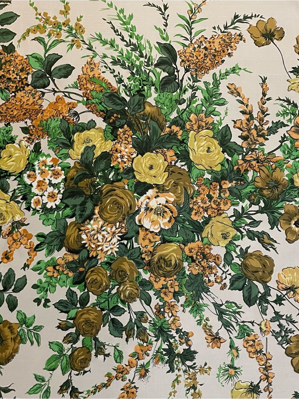 Vintage Scarf Floral Print 30 In Sq Good Condition